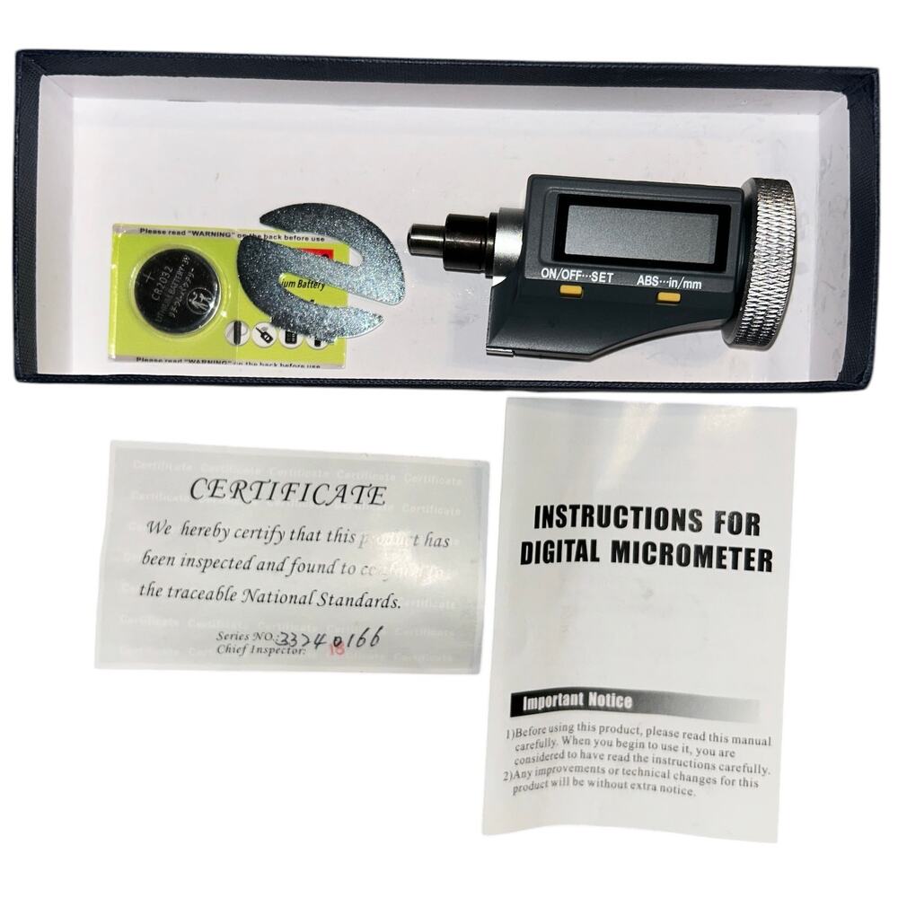 Micrometer 0-25mm / 0-50mm Digital Display Engraved Measuring Tool 15mm Head